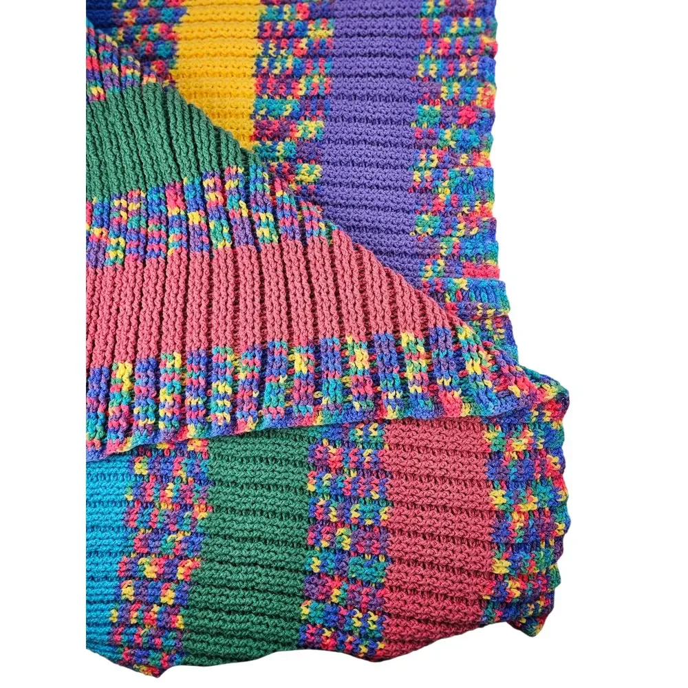 Handmade crochet throw